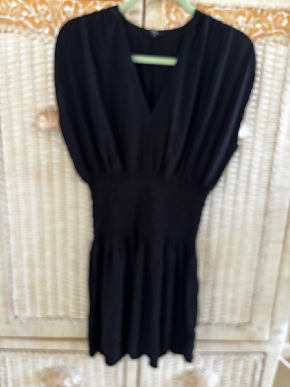 Rails V-Neck Smocked-Waist Mini Dress